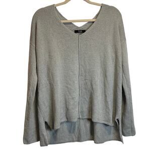 Cozy & Chic Gatito Gray Knit Sweater – Womens top Size L – Slouchy Perfection